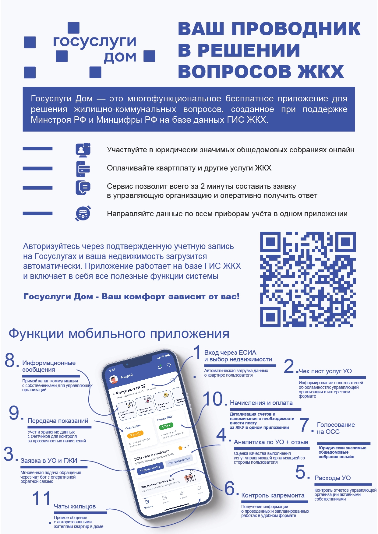 Установите приложение &quot;Госуслуги.Дом&quot;.